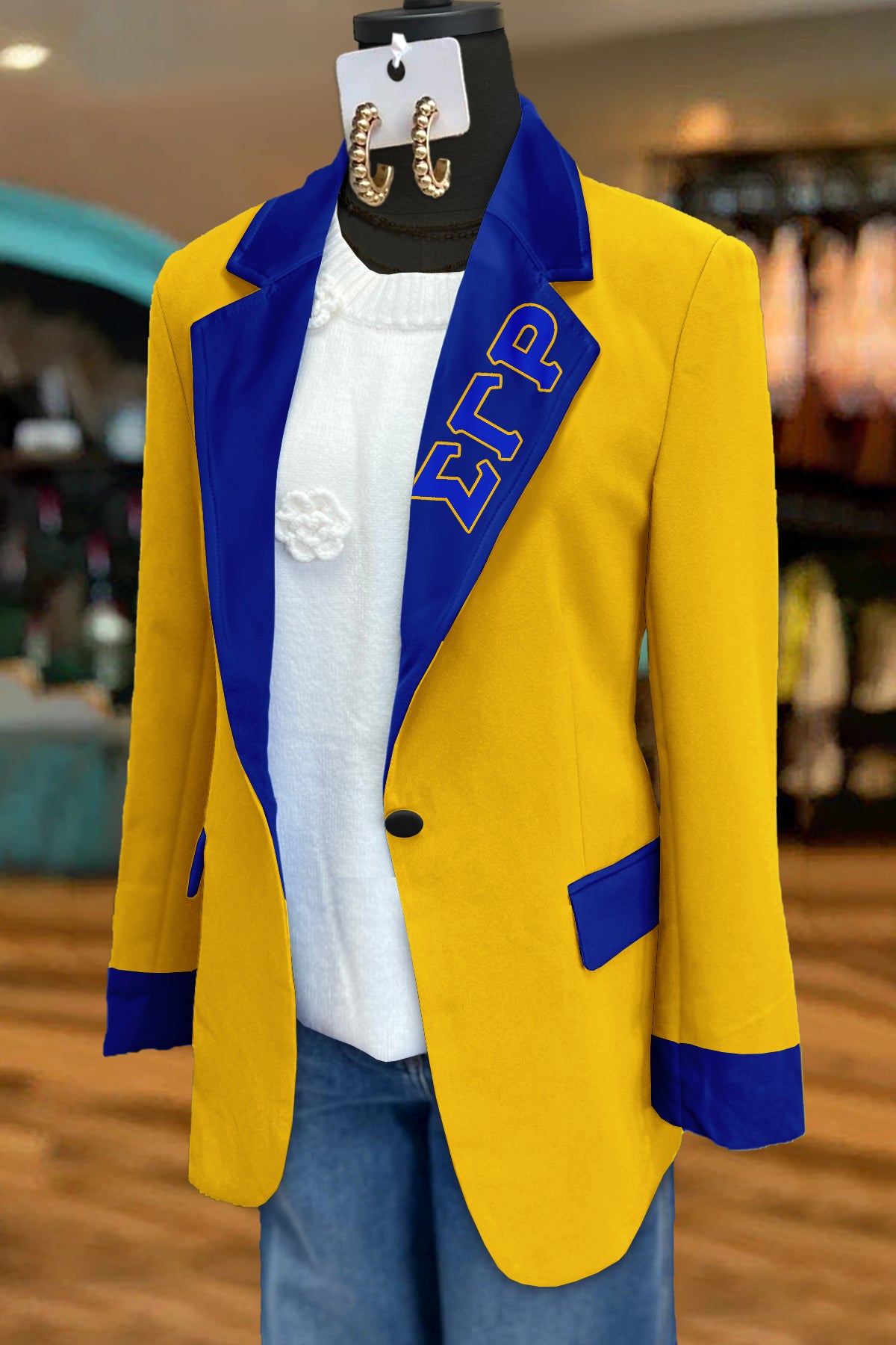 Sigma Gamma Rho Sorority Print Blazer