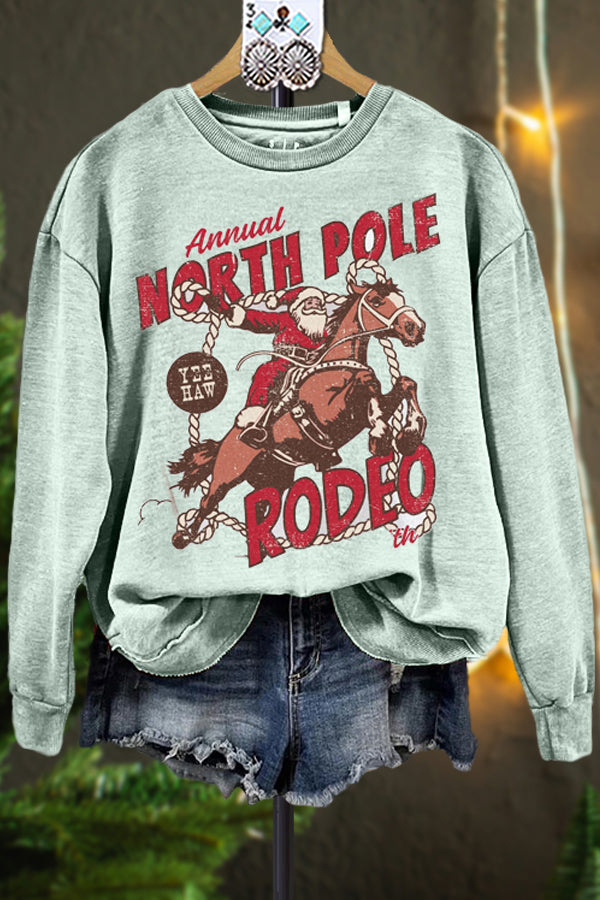 Classic Western Christmas Contrast Sweatshirt