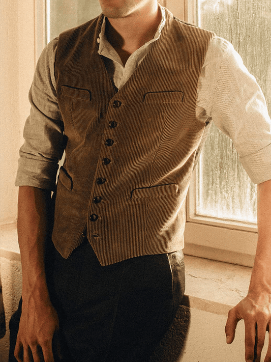 Men's Classic Corduroy Versatile Slim Fit Vest