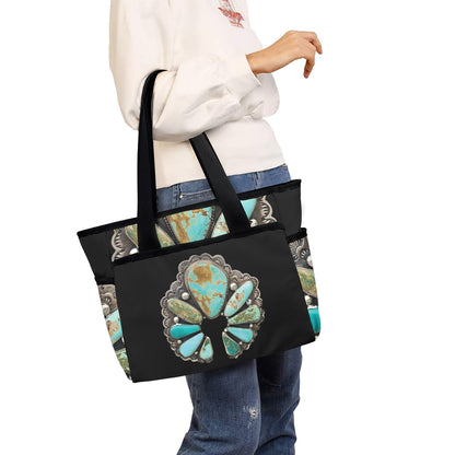 Turquoise Naja Beach Tote Bag