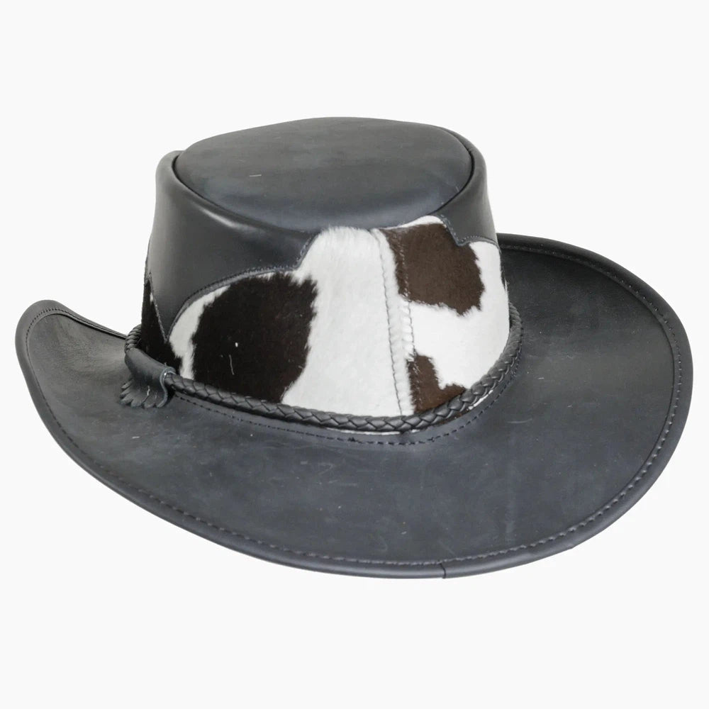 Open Road Mens Leather Cowboy Hat