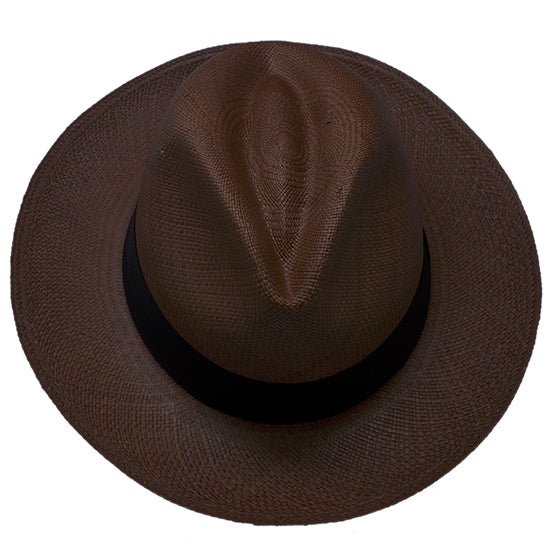 Dark brown-Women handmade Panama Hats