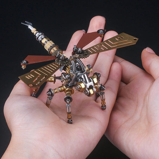 Adult Metal Insect Dragonfly Wasp Fire Fly Puzzle Model Kit 3D DIY Mechanical Assembly Model Building Kits Crafts Christmas Gift