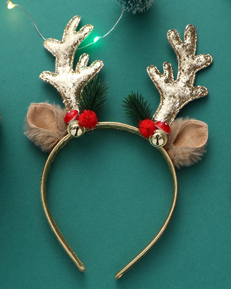 Christmas Elk Sequin Headband