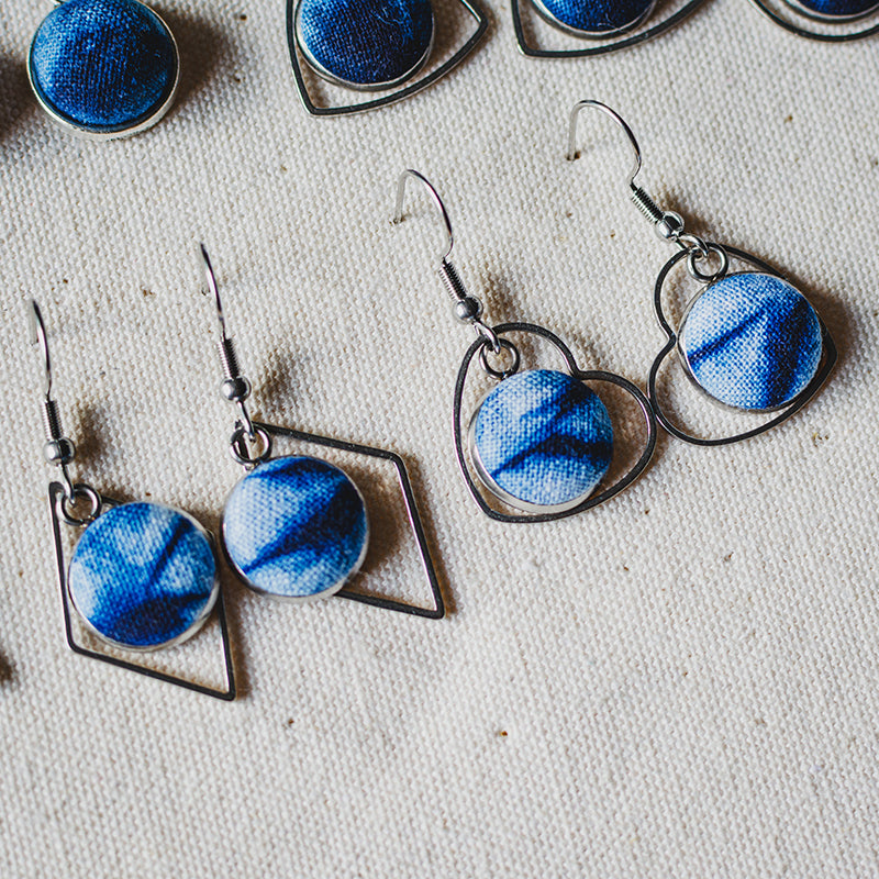 Retro Handmade Tie-dye Geometric Earrings