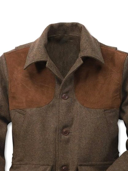 Men's Casual Retro Woolen Jacket