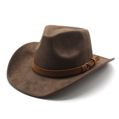 Men's Vintage Western Cowboy Hat Suede Knight Hat