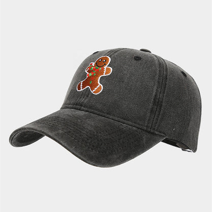 Vintage Christmas Gingerbread Man Baseball Cap