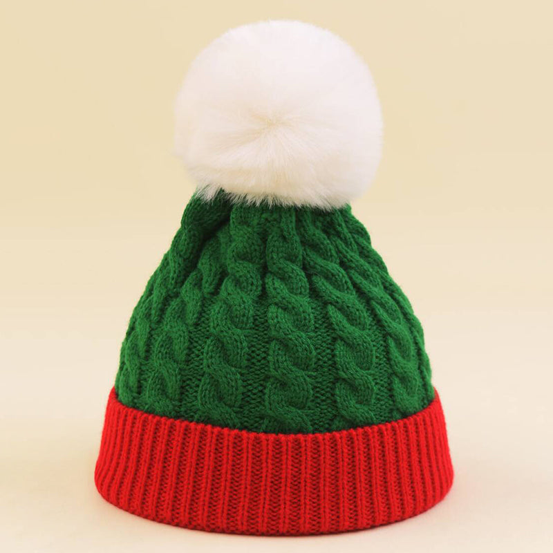 Christmas Contrast Color Warm Knit Hat