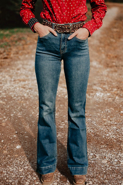 Vintage Washed Straight Jeans