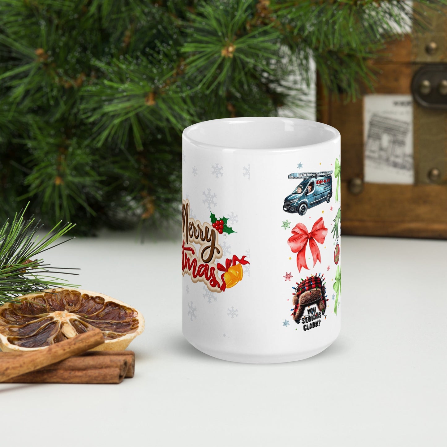 Merry Christmas White Glossy Mug