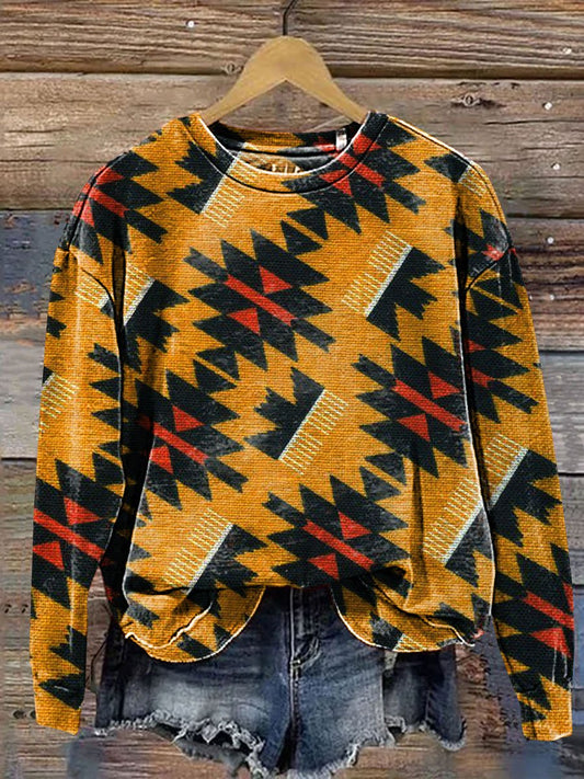 Aztec Pattern Art Print Casual Sweatshirt