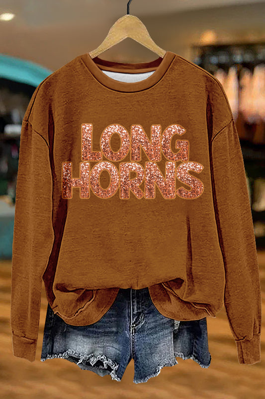 Texas Longhorn Football Gameday Print Sweatshirt