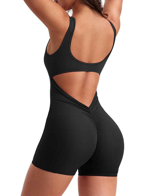 Backless Sleeveless Hip Lift Yoga Jumpsuit