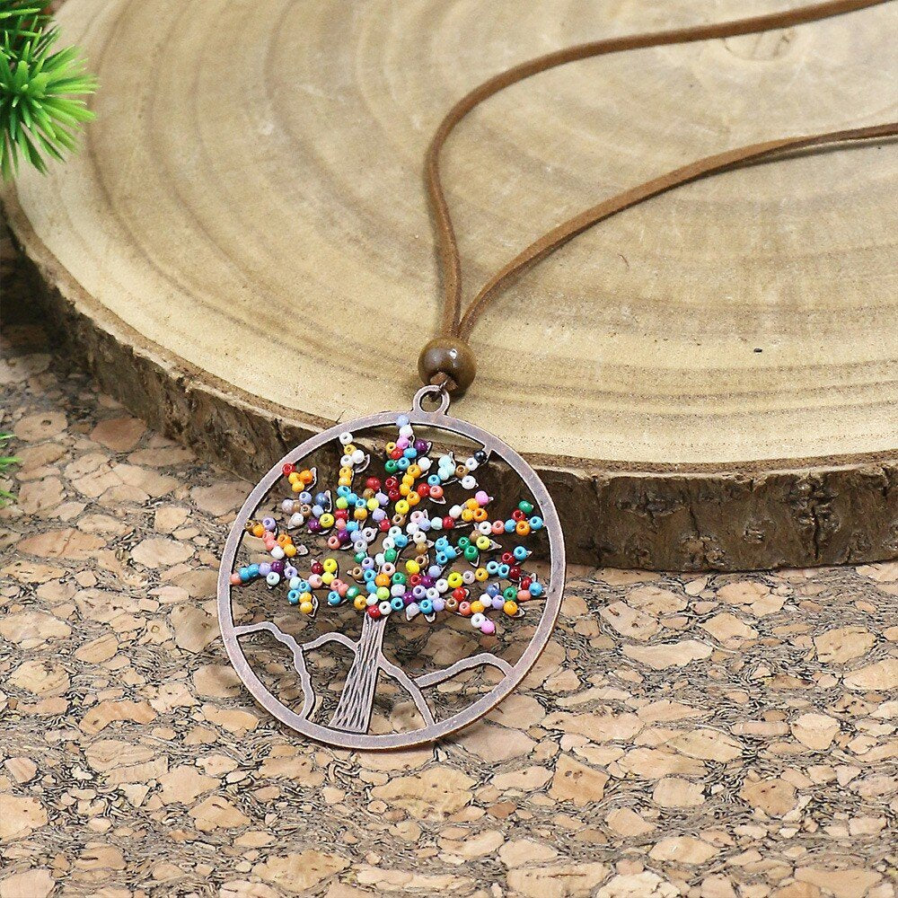 Women's Bohemian Tree Of Life Hollow Necklace