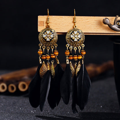 Feather Tassel Earrings