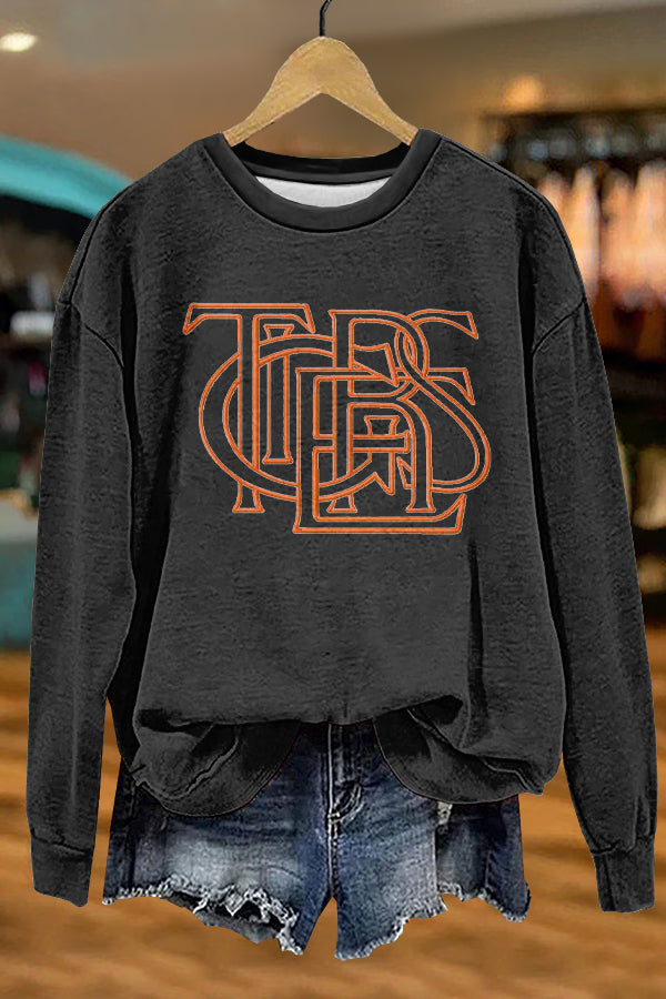 Unique Gameday Tigers Print Sweatshirt