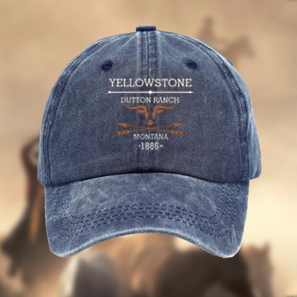 Men's Vintage Yellowstone Cotton Washed Baseball Cap