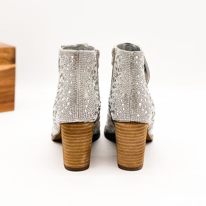 Shine On Rhinestone Bootie in Silver