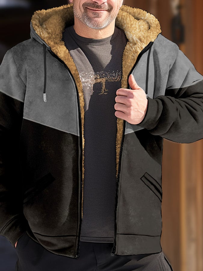 Men's Retro Casual Zipper Outerwear