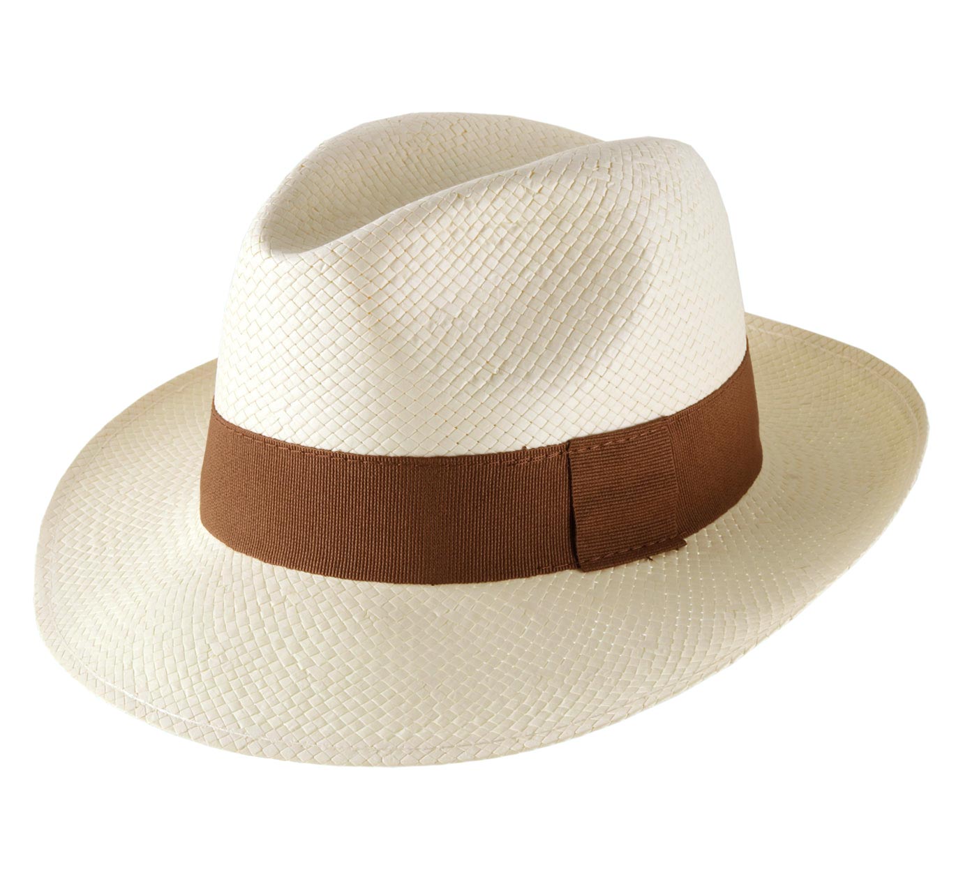 Handmade Classic 5mm Wide Straw Panama Hat-Natural