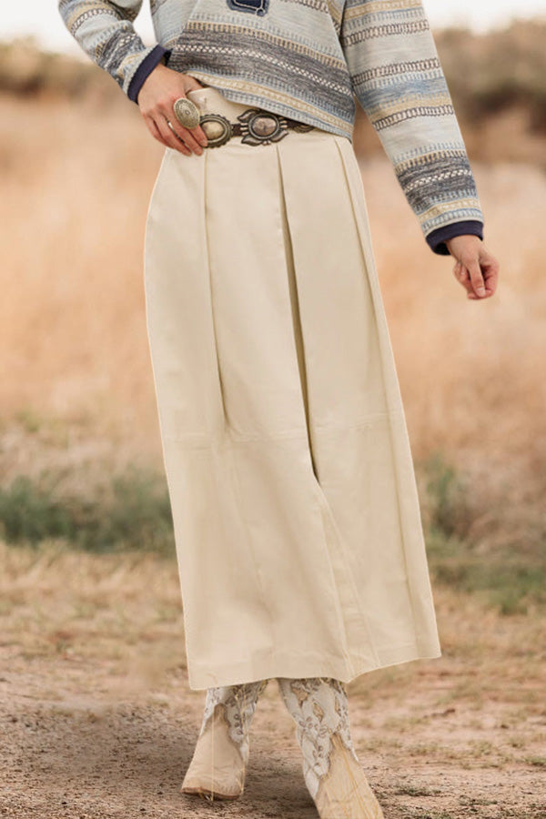 Slit High Waist Long Skirt