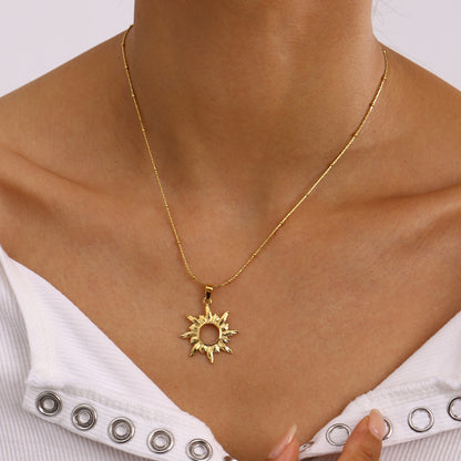 Women's Sun Pendant Necklace