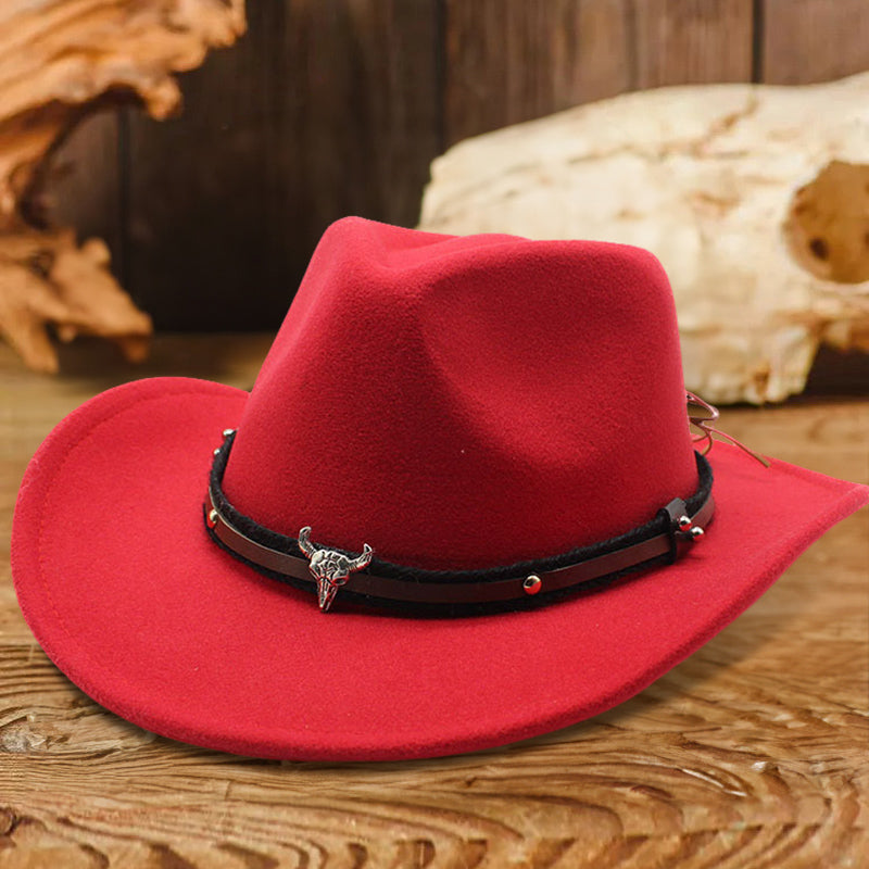 Western Bullhead Felt Cowboy Hat