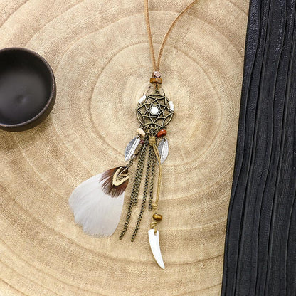 Women's Bohemian Dreamcatcher Pendant Necklace