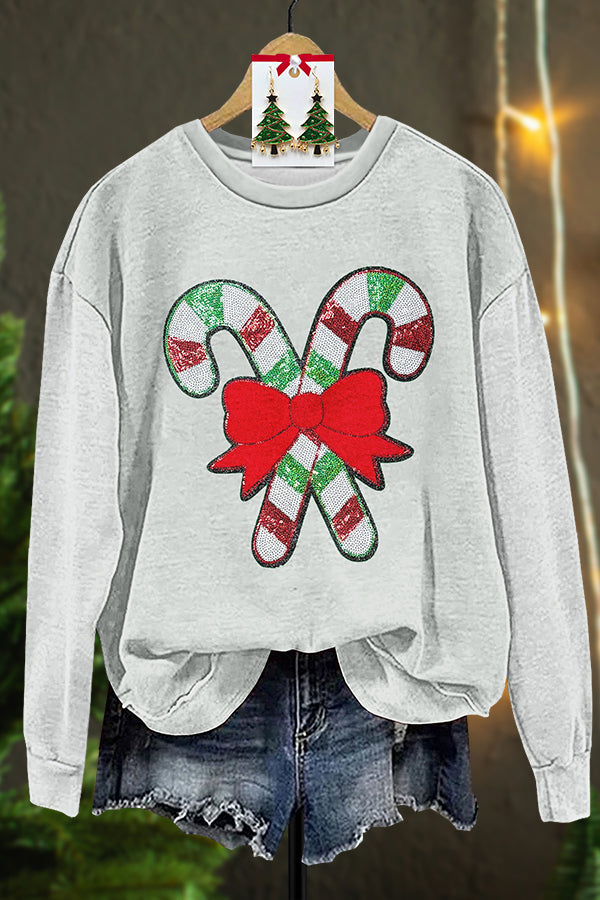 Christmas Bow Sequin Sweatshirt