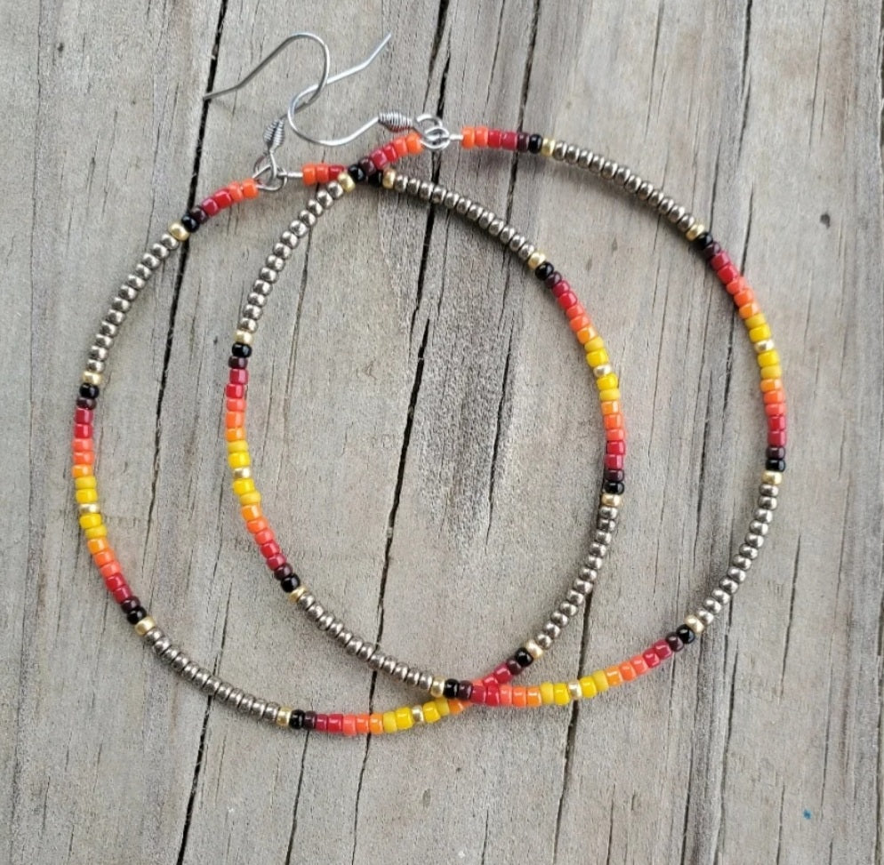 Bonfire Hoop Earrings Choice of Size