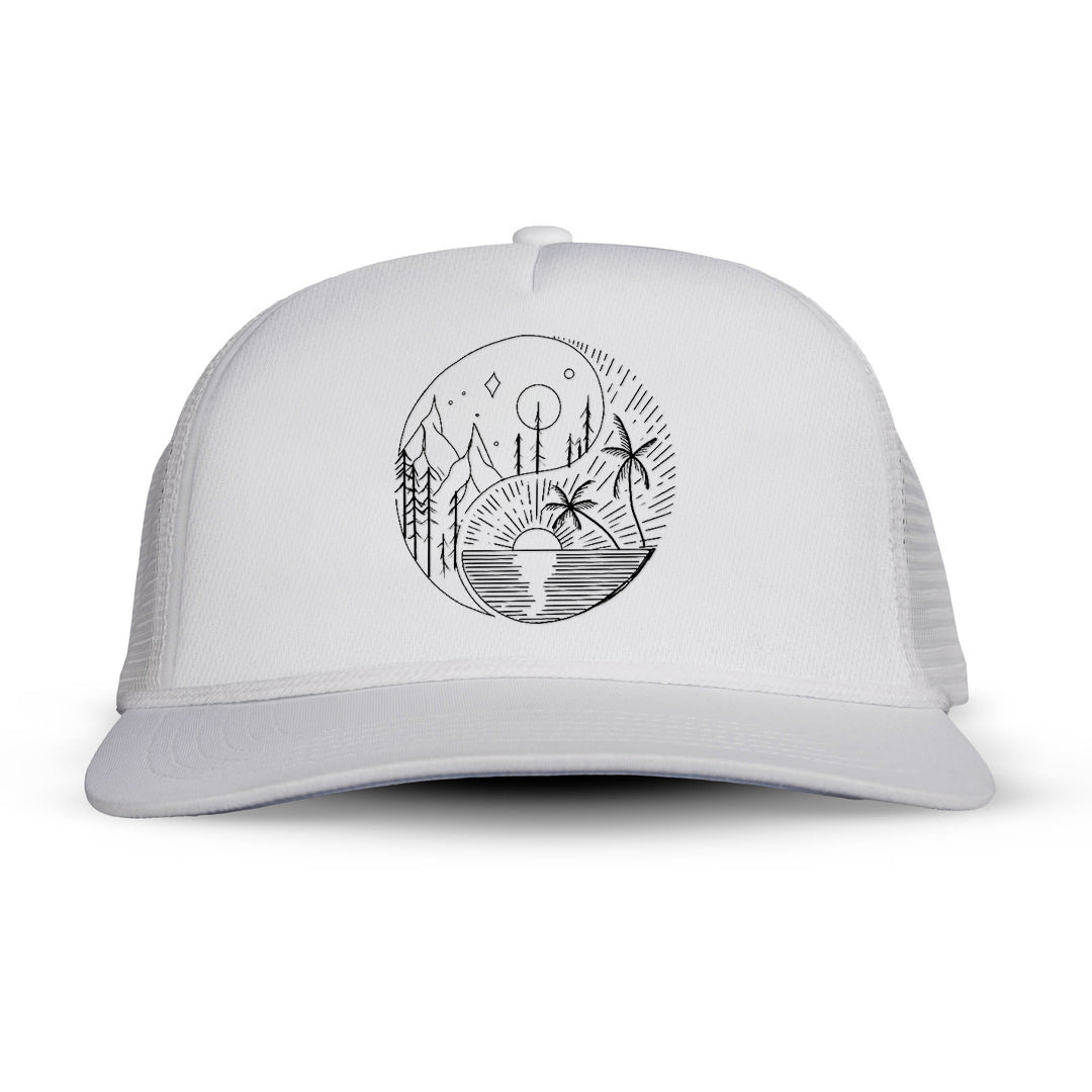 Eight trigram Printed Trucker Hat