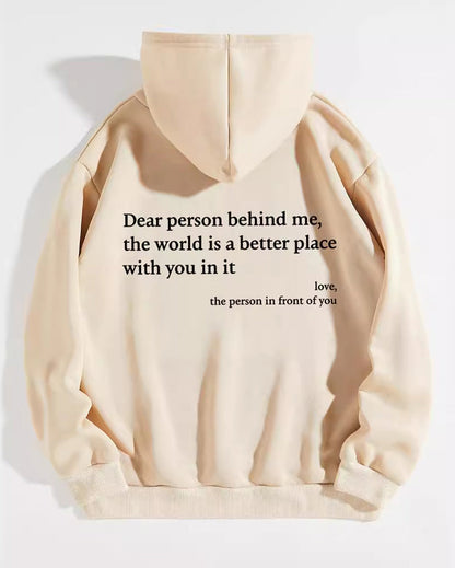 Plain Letter Sweatshirt Hoodie