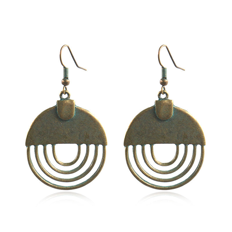 Women's Bohemian Retro Hollow Alloy Earrings