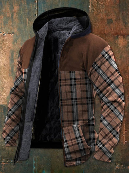 Casual Retro Western Style Printed Fleece Jacket