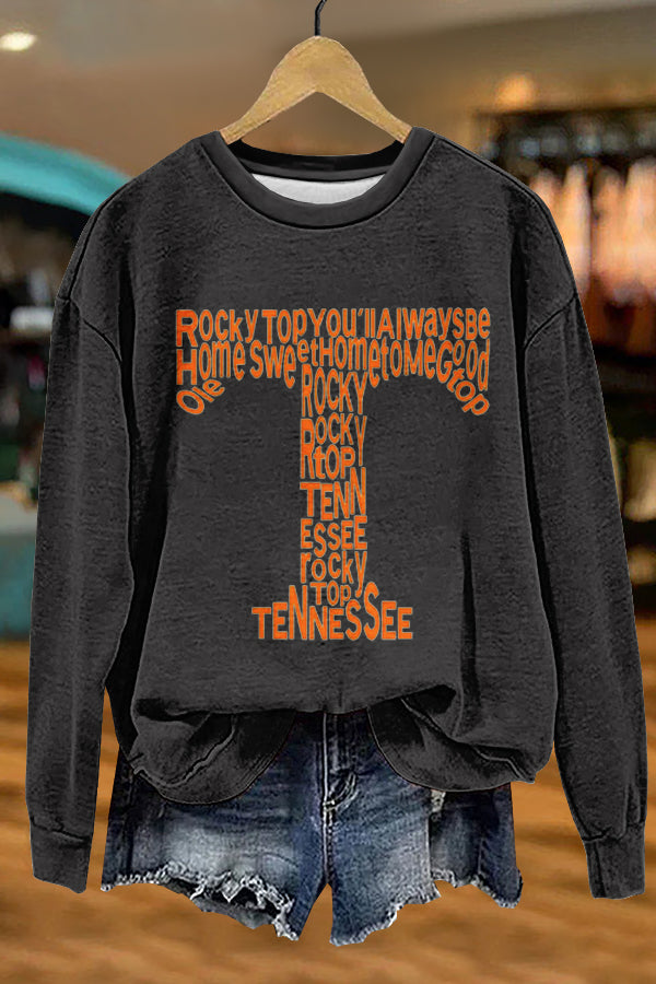 Unique Tennessee Volunteers Print Sweatshirt