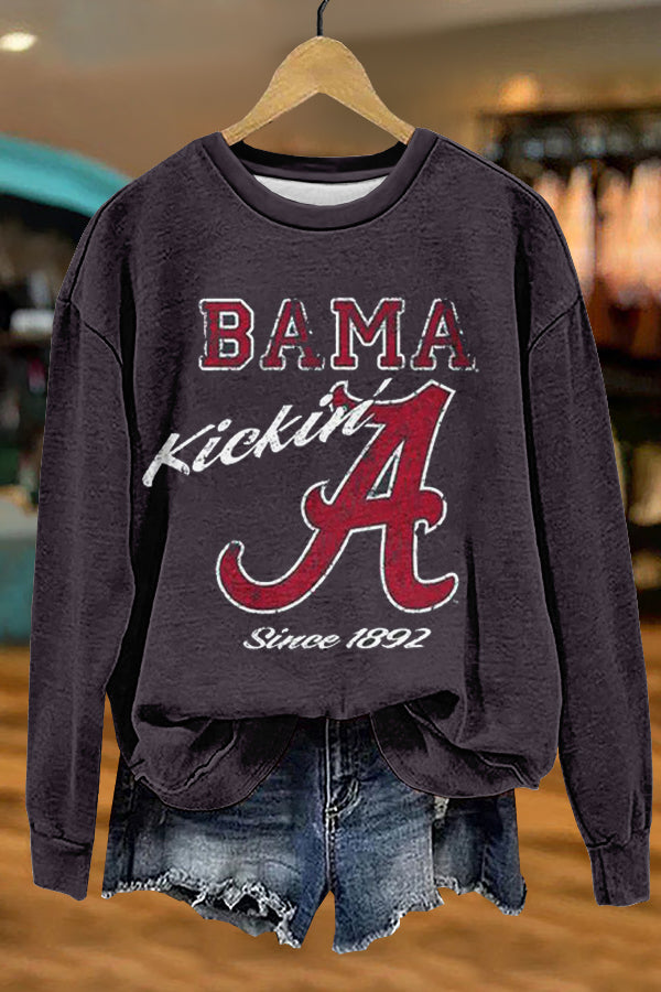 Classic Gameday Alabama Print Sweatshirt