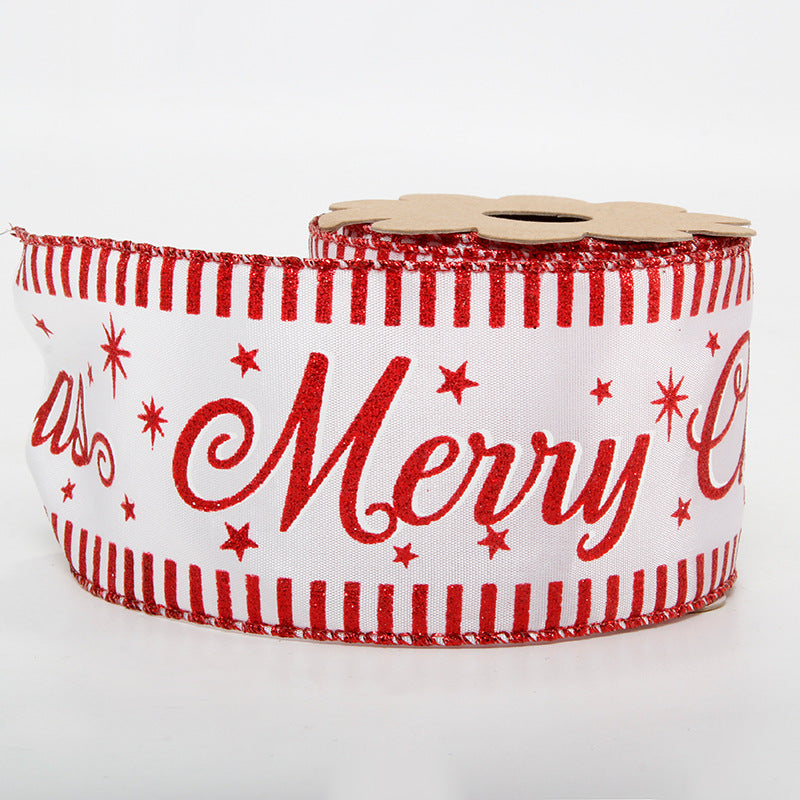 Christmas Wired Ribbon 4 Roll 20 Yards