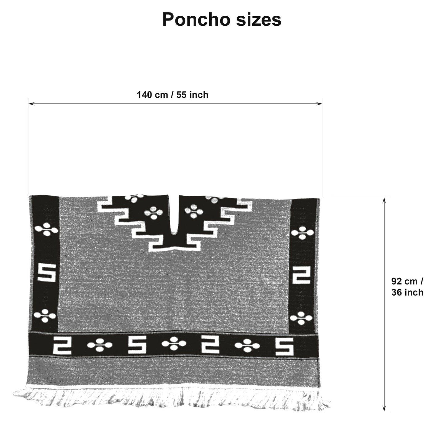 Back to the Future inspired Cowboy Poncho Serape replica handmade of Alpaca wool