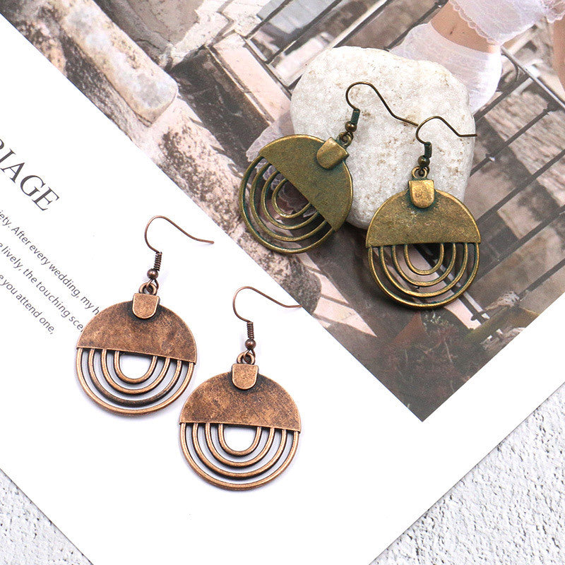 Women's Bohemian Retro Hollow Alloy Earrings