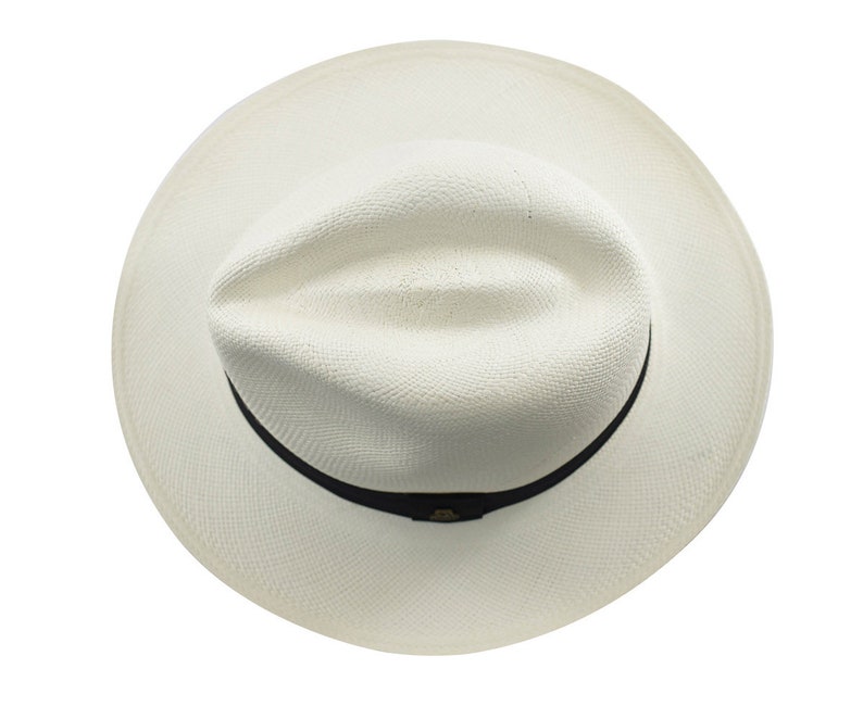 Handwoven Panama Hat with Customizable Band Color-Classic Summer Fedora Style, Made from Natural Toquilla Straw in Ecuador - Can be rolls up for packing