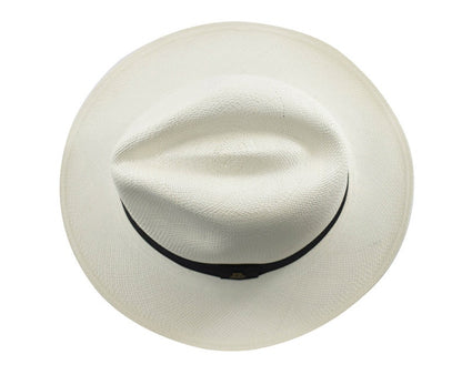 Handwoven Panama Hat with Customizable Band Color-Classic Summer Fedora Style, Made from Natural Toquilla Straw in Ecuador - Can be rolls up for packing