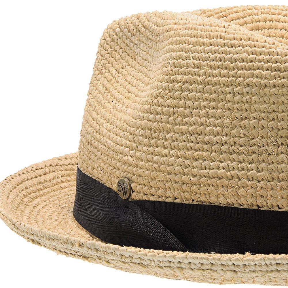 Walrus Hats Crocheted Raffia Straw Fedora Hat