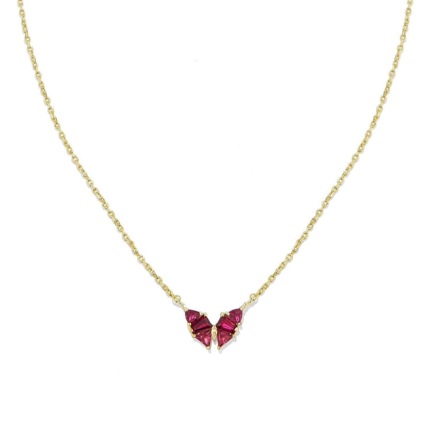 Women's Butterfly Crystal Pendant Necklace