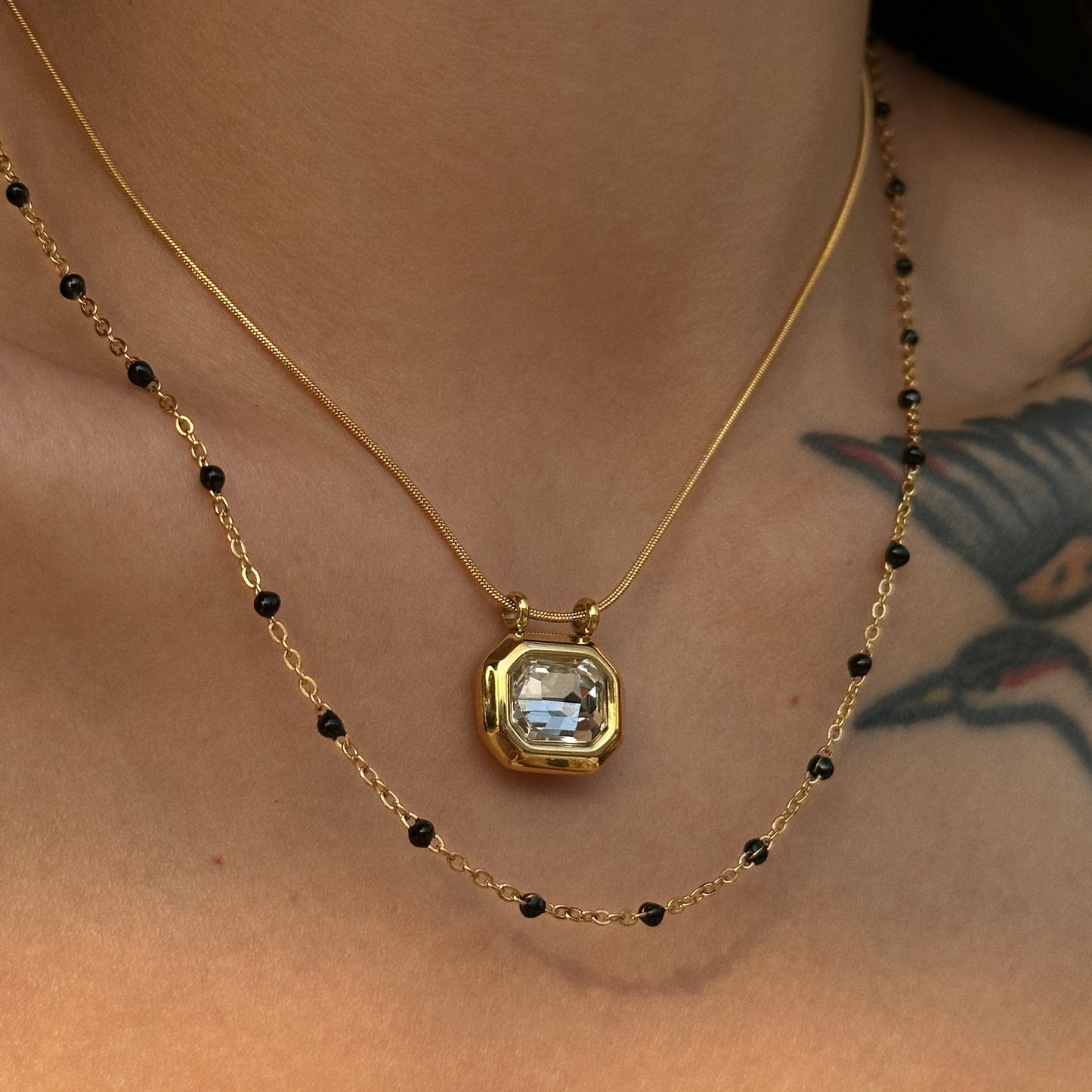 Women's Cube Crystal Necklace