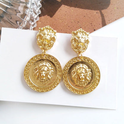 Vintage Lion Head Earrings