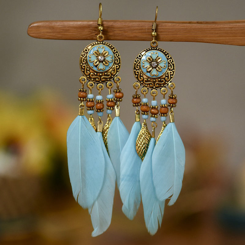 Feather Tassel Earrings