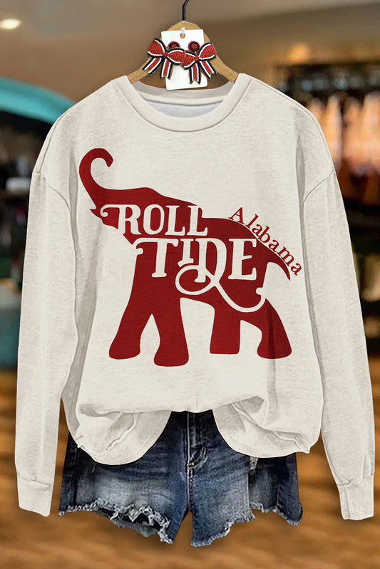 Vintage Alabama Crimson Tide Game Day Print Sweatshirt