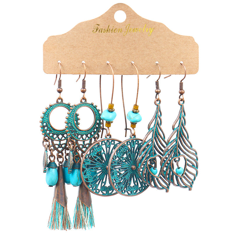 Women's Bohemian Combination Set Irregular Earrings