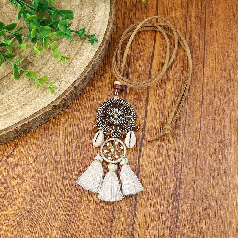 Women's Bohemian Tassel Necklace Shell Necklace